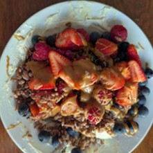 Fruit and yoghurt bowl